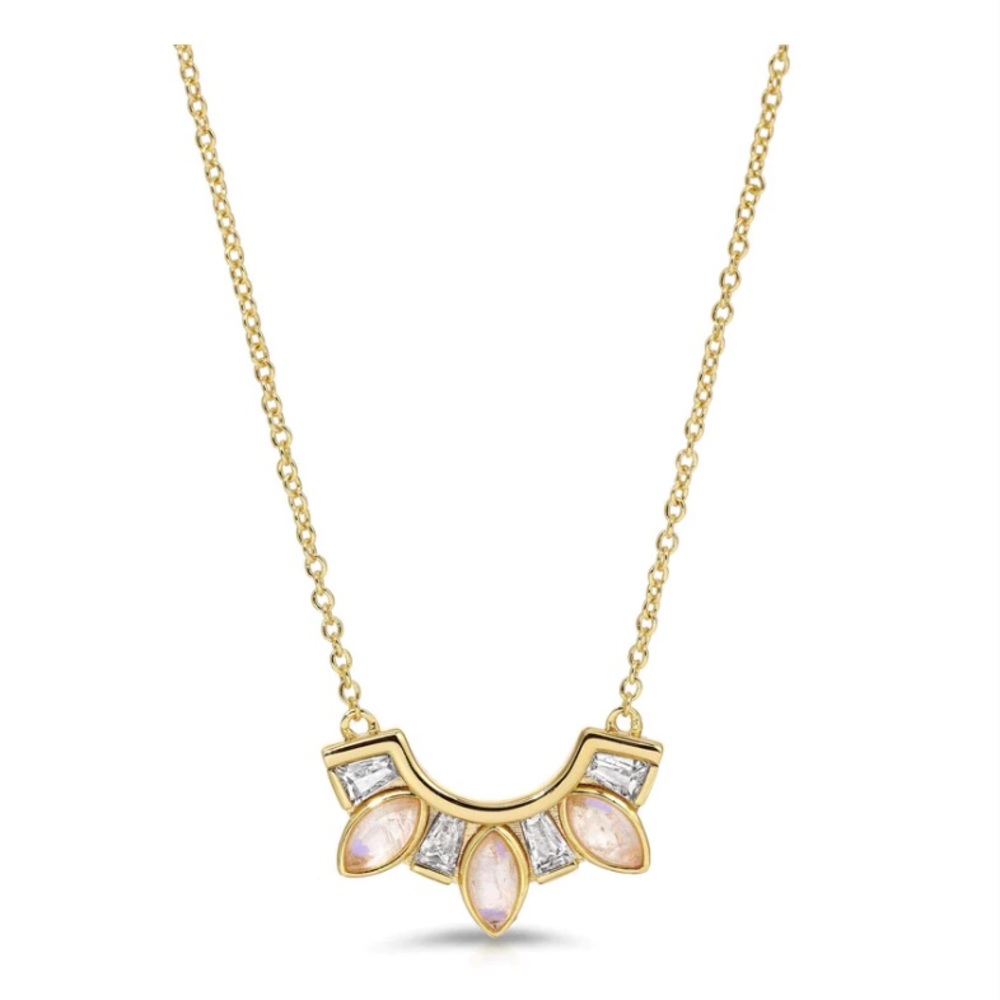 Glamrocks Seven Wonders Necklace Moonstone NIB